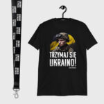 Koszulka czarna - Trzymaj się Ukraino!