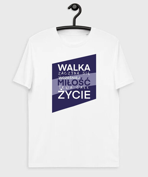 Koszulka biała Walka zaczyna się wcześniej