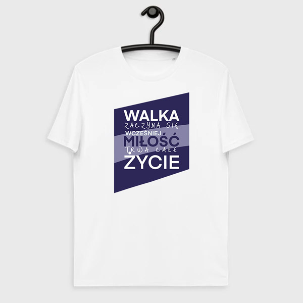 Koszulka biała Walka zaczyna się wcześniej