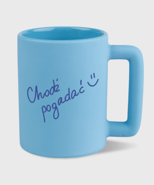 Kubek Chodź pogadać niebieski (400ml)