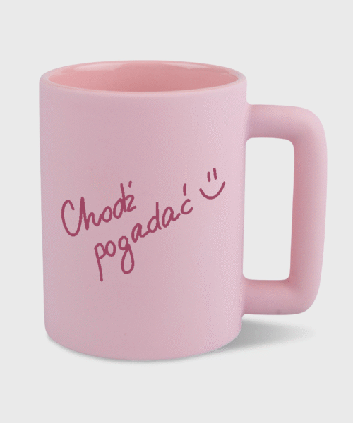 Kubek Chodź pogadać różowy (400ml)