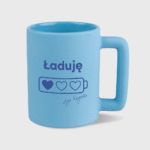 Kubek Ładuję baterie niebieski (400ml)