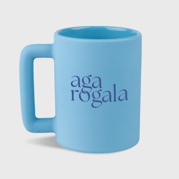 Kubek Ładuję baterie niebieski (400ml)