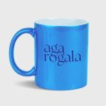 Kubek Ładuję baterie perłowy niebieski (330 ml)