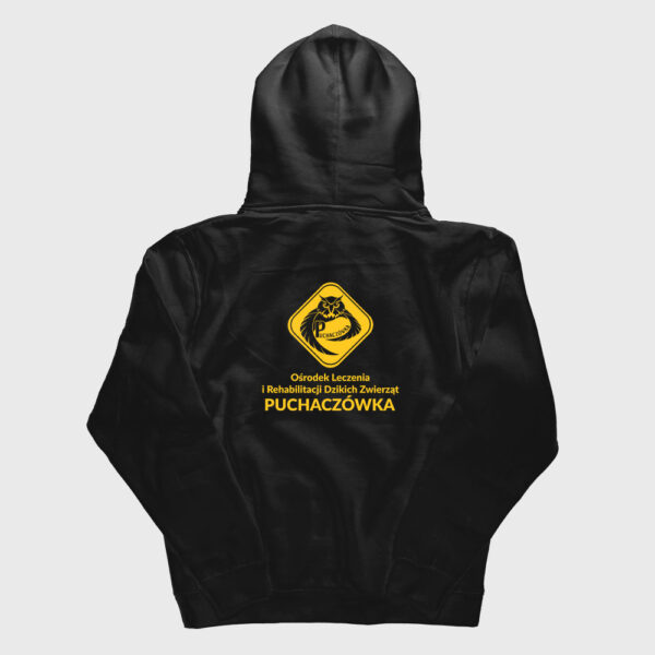 Bluza czarna - Puchaczówka nadruk dwustronny