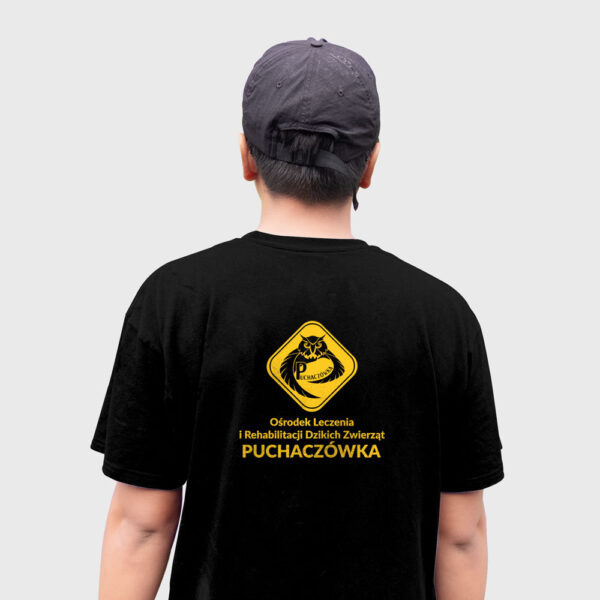 Koszulka czarna - Puchaczówka nadruk dwustronny