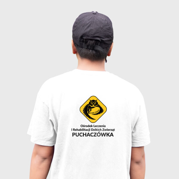 Koszulka biała - Puchaczówka nadruk dwustronny