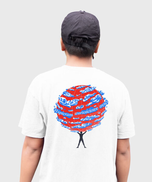 Koszulka biała - Raport o stanie świata 3 - nadruk dwustronny