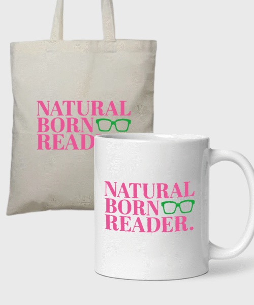 ZESTAW: Natural Born Reader Kubek + Torba