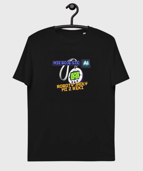 Koszulka czarna Nie boję się AI
