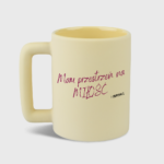Kubek Mam przestrzeń na miłość żółty (400ml)