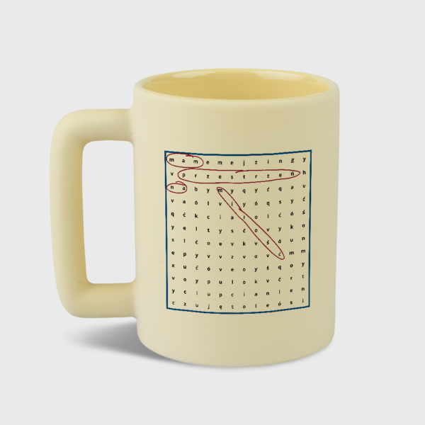 Kubek Wykreślanka żółty (400ml)