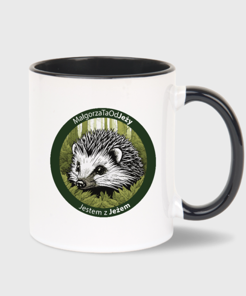 Kubek MałgorzaTa Od Jeży (biało-czarny 330 ml)