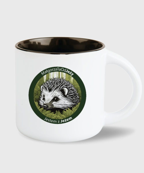 Kubek MałgorzaTa Od Jeży (biało-czarny 400 ml)
