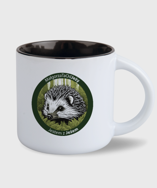 Kubek MałgorzaTa Od Jeży (biało-czarny 400 ml)
