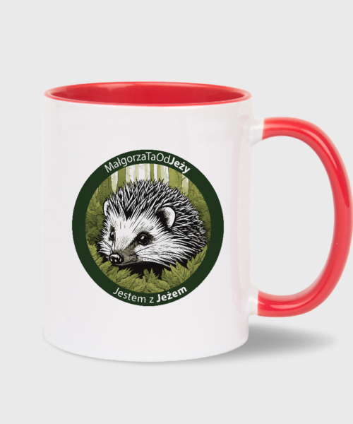 Kubek MałgorzaTa Od Jeży (biało-czerwony 330 ml)