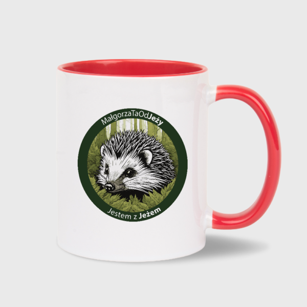Kubek MałgorzaTa Od Jeży (biało-czerwony 330 ml)
