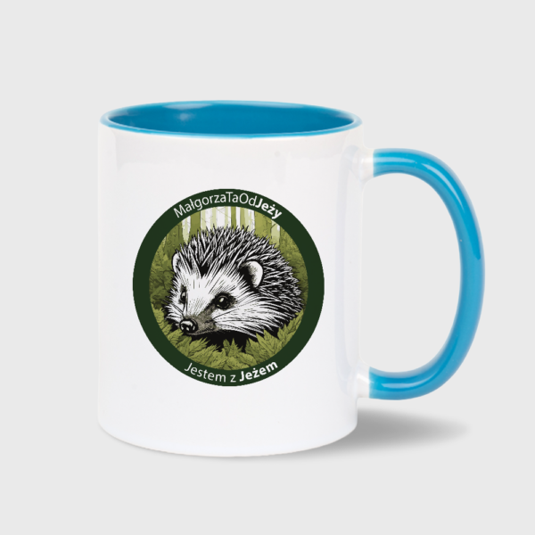 Kubek MałgorzaTa Od Jeży (biało-błękitny 330 ml)