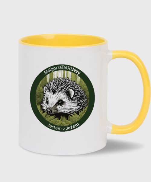 Kubek MałgorzaTa Od Jeży (biało-żółty 330 ml)