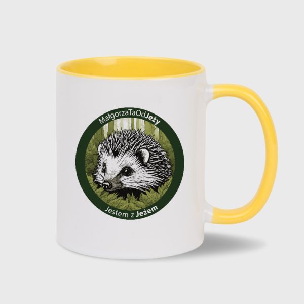 Kubek MałgorzaTa Od Jeży (biało-żółty 330 ml)