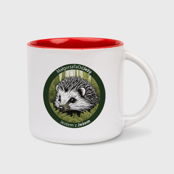 Kubek MałgorzaTa Od Jeży (biało-czerwony 400 ml)