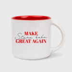 Kubek MAKE Stara Baba GREAT AGAIN 2 (biało-czerwony 400 ml)