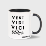 Kubek Veni Vidi Vici  (biało-czarny 330 ml)