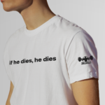 Koszulka biała if he dies, he dies