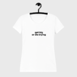 Koszulka biała damska get big or die trying