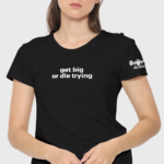 Koszulka czarna damska get big or die trying