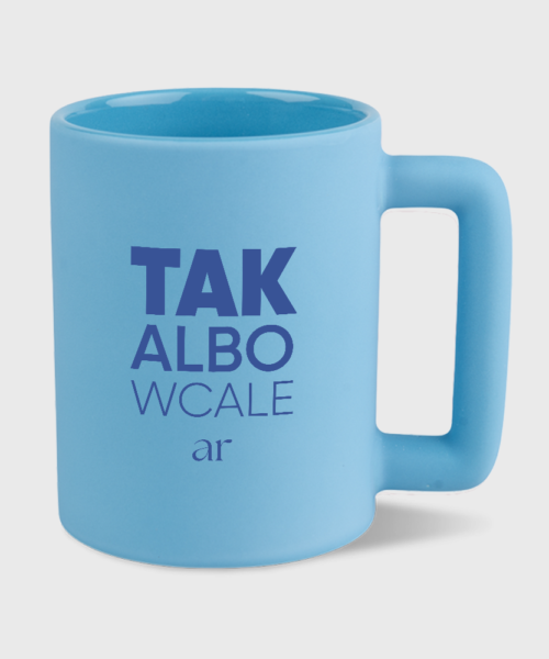 Kubek Tak albo wcale niebieski (400ml)