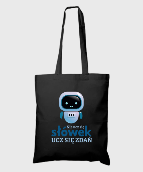 Torba czarna Nie ucz się słówek UCZ SIĘ ZDAŃ