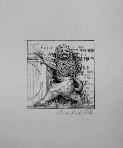 LEW / znak zodiaku / Daria Kardaś / oryginalna ilustracja